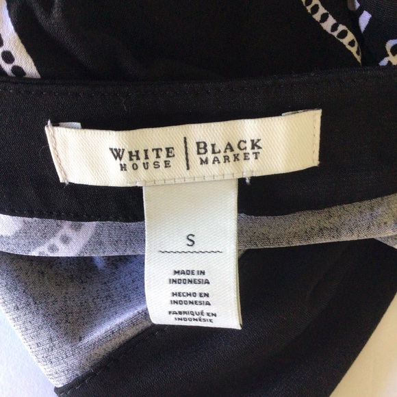 WHITE HOUSE BLACK MARKET PRINTED TUNIC TOP SIZE SMALL - Picture 6 of 12